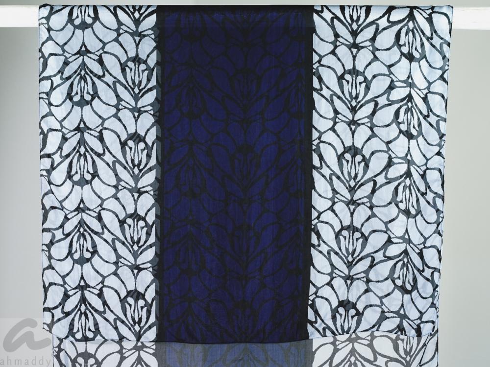 AHMADDY Seiden Schal blau navy